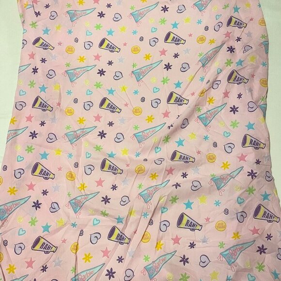Vintage 1998 Barbie Cheerleader Go Team Cheer Full Fitted Sheet - Picture 2 of 15